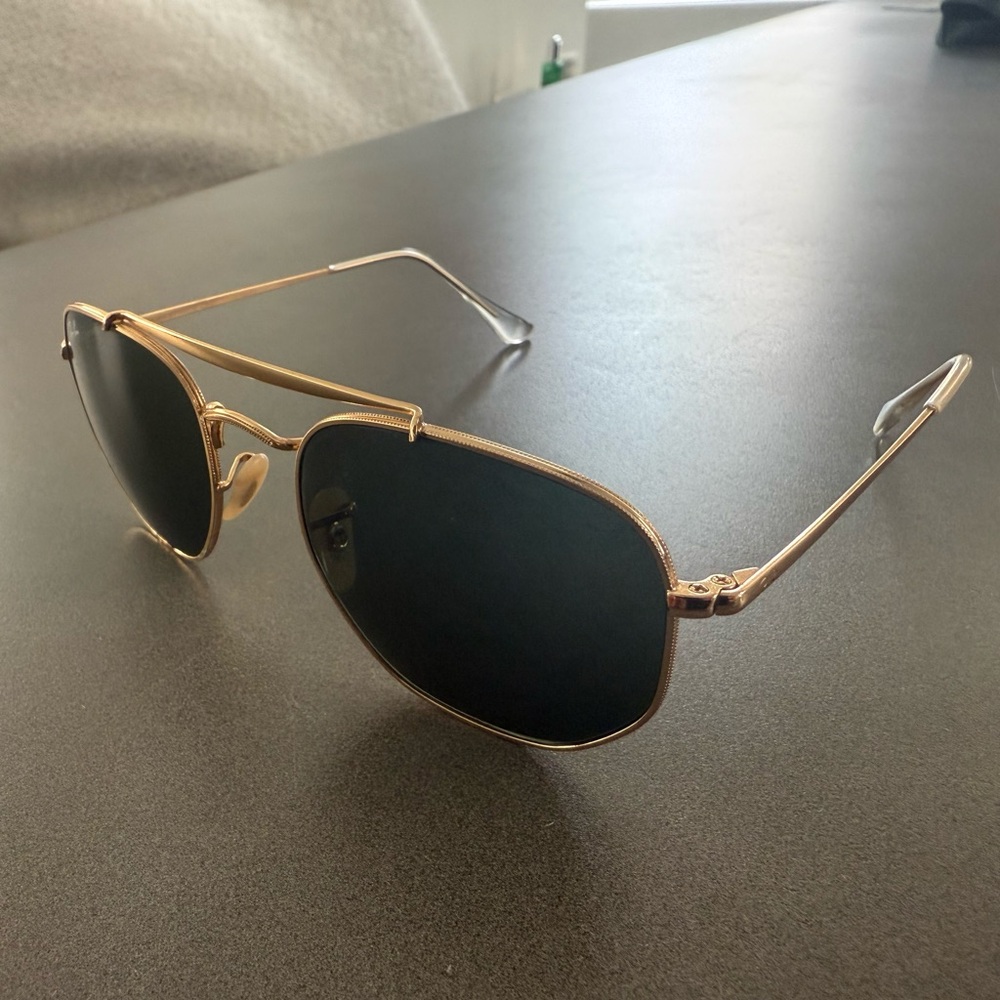 Ray-Ban RB3648 The Marshal Gold G-15 Sunglasses + Case